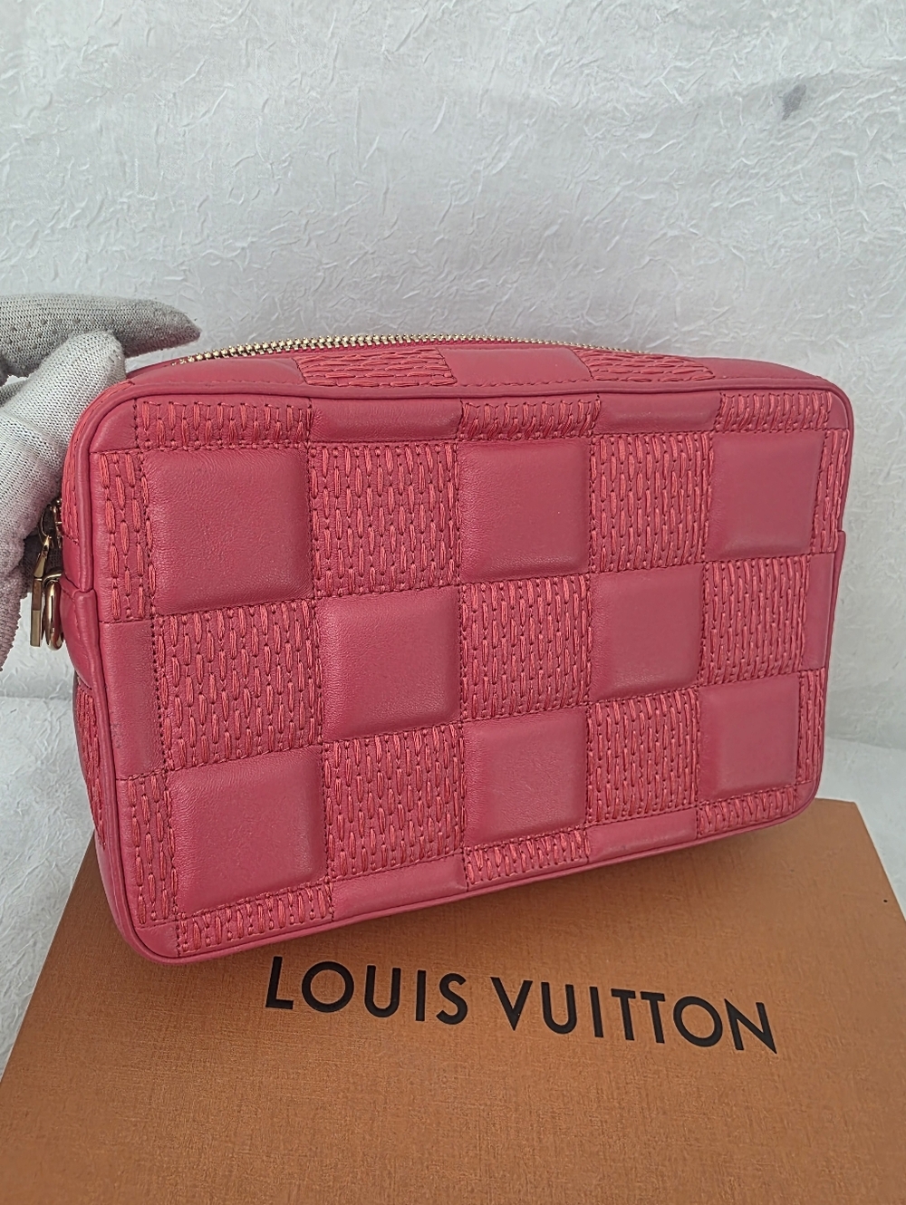 Auth Louis Vuitton Damier Troca MM Lambskin Crossbody Bag - Picture 9 of 13